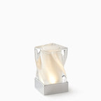 Curved Glass Table Lamp – Cordless LED Mood Light, Touch Dimmable, IP65 Waterproof