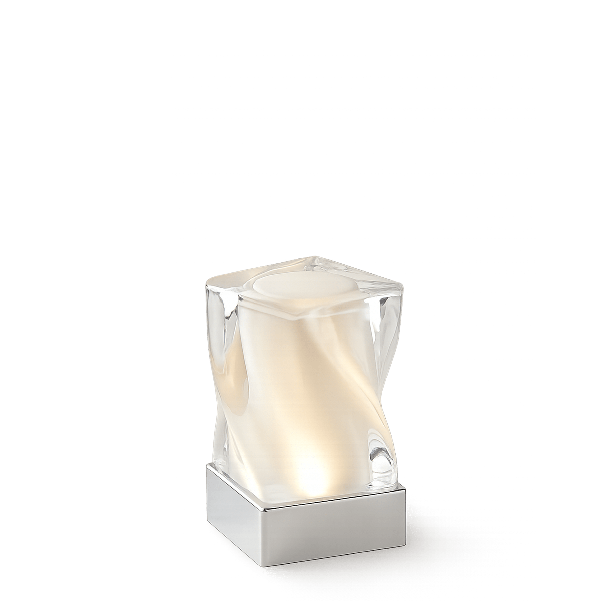 Curved Glass Table Lamp – Cordless LED Mood Light, Touch Dimmable, IP65 Waterproof