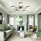 Round LED Ceiling Light – 4 to 7 Light Heads, Iron & Acrylic
