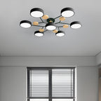 Round LED Ceiling Light – 4 to 7 Light Heads, Iron & Acrylic
