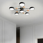 Round LED Ceiling Light – 4 to 7 Light Heads, Iron & Acrylic