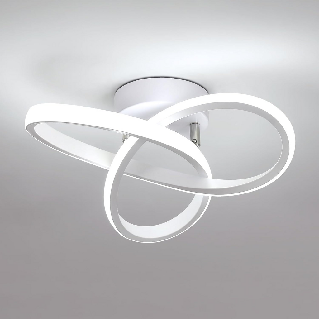 Modern Metal White LED Ceiling Light - 3 Wattage Options (12/18/22W)