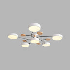 Round LED Ceiling Light – 4 to 7 Light Heads, Iron & Acrylic