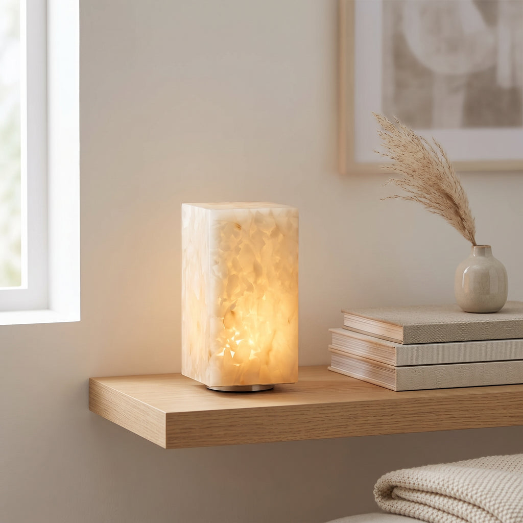 Stone-Effect Rechargeable Table Lamp – Cordless LED Mood Light with Remote Control, IP65 Waterproof