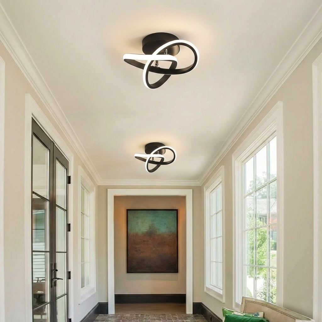 Modern Metal White LED Ceiling Light - 3 Wattage Options (12/18/22W)