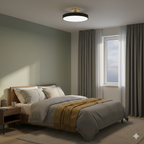 Round LED Semi-Flush Ceiling Light – 4 Brightness Options, 16–48W