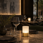 Table Lamp – Cordless LED Mood Light, Brass, IP65 Waterproof