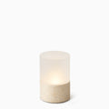 Stone Table Lamp – Cordless LED Mood Light, Travertine Base, IP65 Waterproof