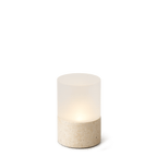 Stone Table Lamp – Cordless LED Mood Light, Travertine Base, IP65 Waterproof