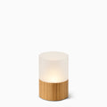 Wood Table Lamp – Cordless LED Mood Light, Natural Wood Base, IP65 Waterproof