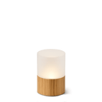 Wood Table Lamp – Cordless LED Mood Light, Natural Wood Base, IP65 Waterproof