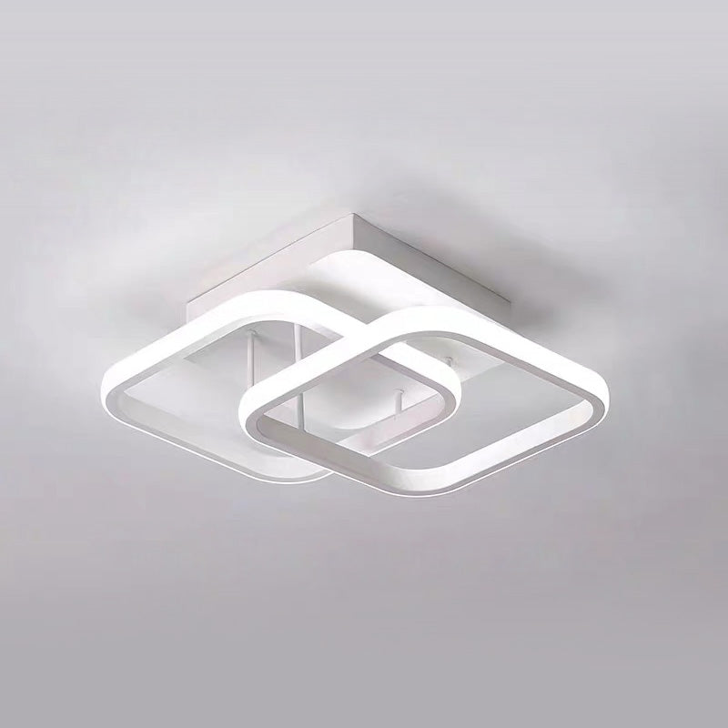Modern Metal White LED Ceiling Light - 3 Wattage Options (12/18/22W)