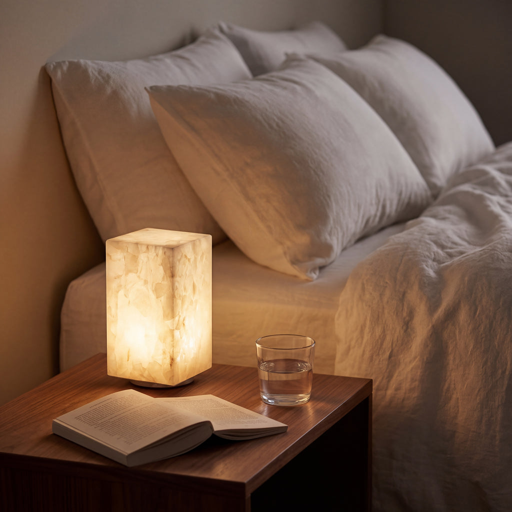 Stone-Effect Rechargeable Table Lamp – Cordless LED Mood Light with Remote Control, IP65 Waterproof