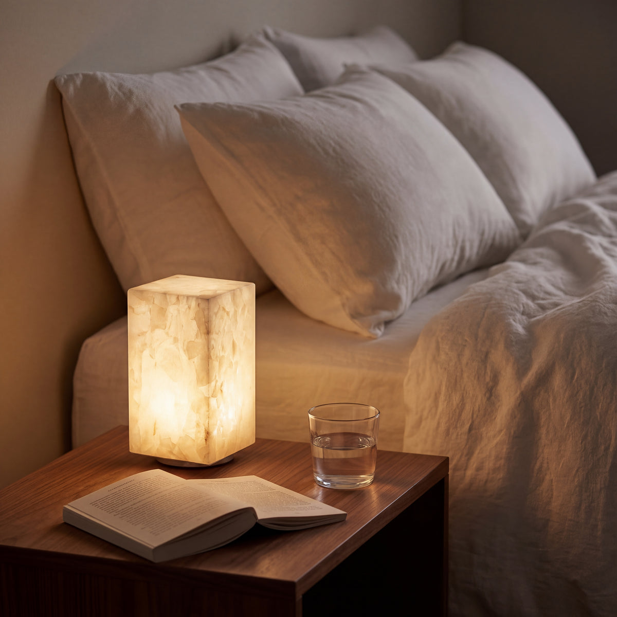 Stone-Effect Rechargeable Table Lamp – Cordless LED Mood Light with Remote Control, IP65 Waterproof