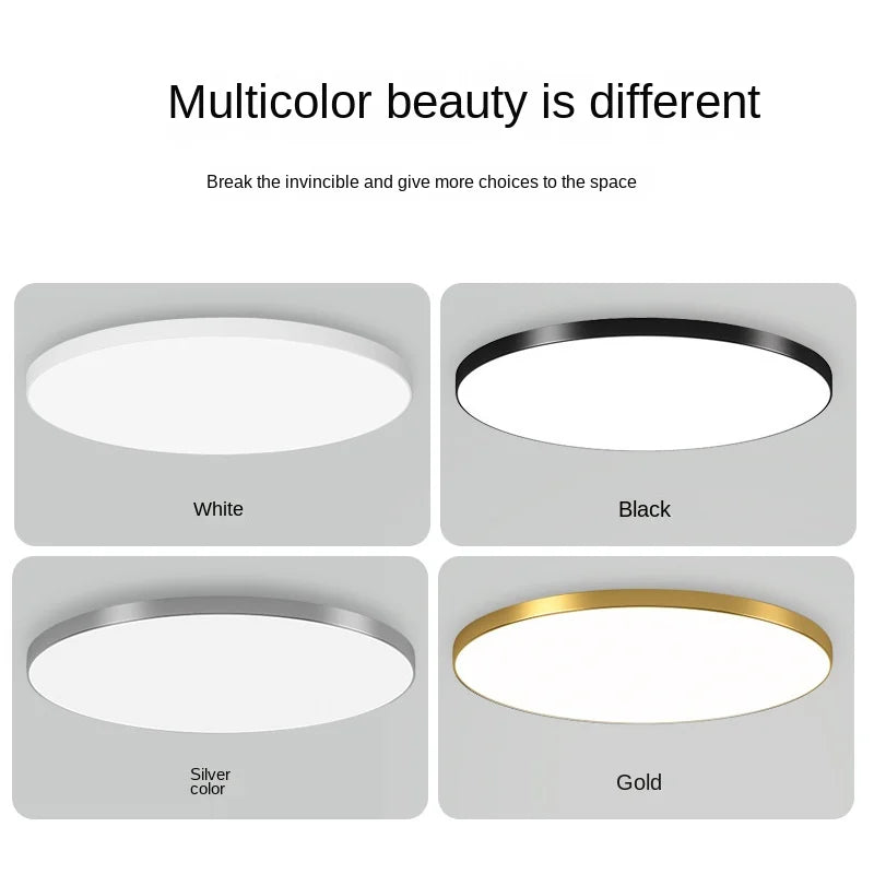 Minimalist Round LED Ceiling Light – Slim Flush Mount for Bedroom, Living Room & Kitchen
