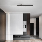 Modern Aluminium Long Strip Semi Flush Mount LED Ceiling Light For Living Room