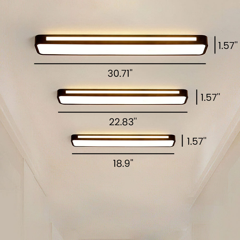Modern Minimalist Long LED Ceiling Lighting – 3 Sizes (48/58/78cm)