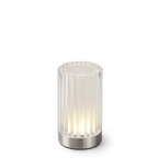 Fluted Glass Table Lamp – Cordless LED Mood Light, IP65 Waterproof
