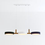 Cylinder Multi-Light Nordic Pendant Light – Iron & Wood, 77cm