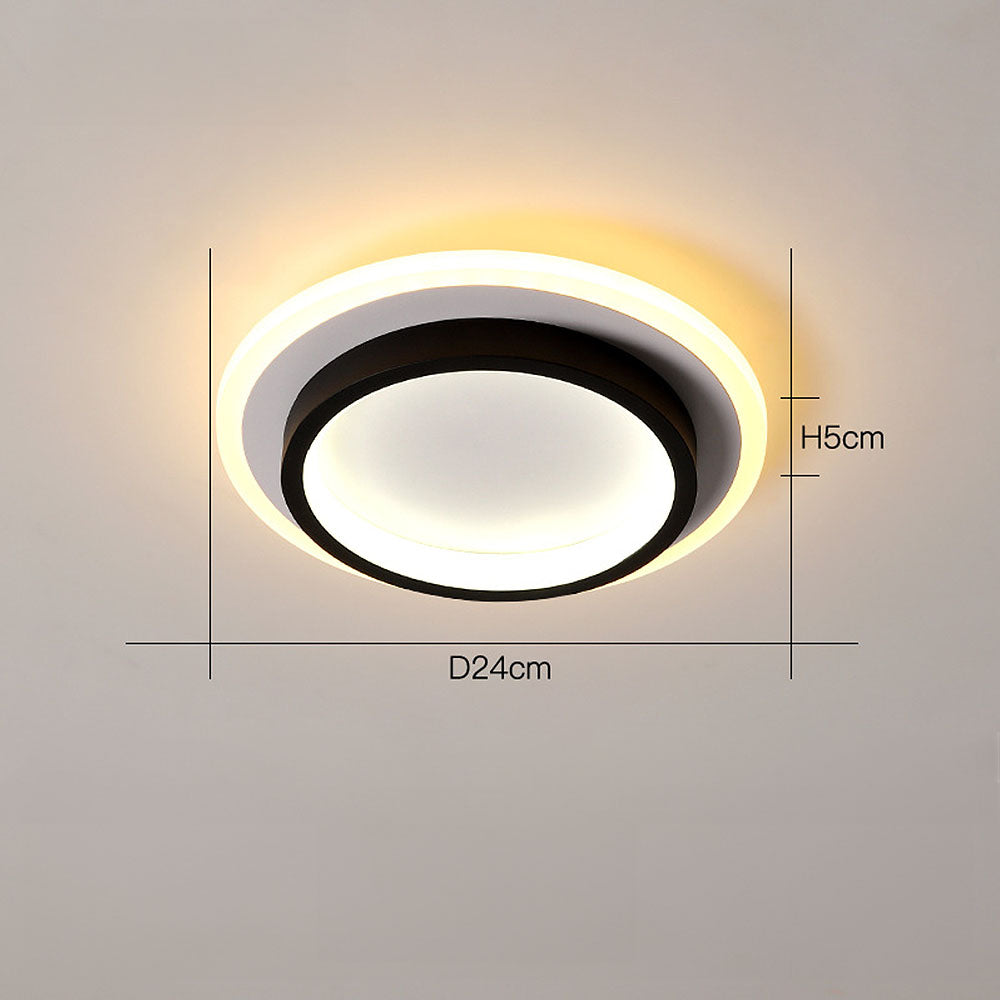 Round Slim LED Flush Ceiling Light – 21cm or 24cm, 10W/20W