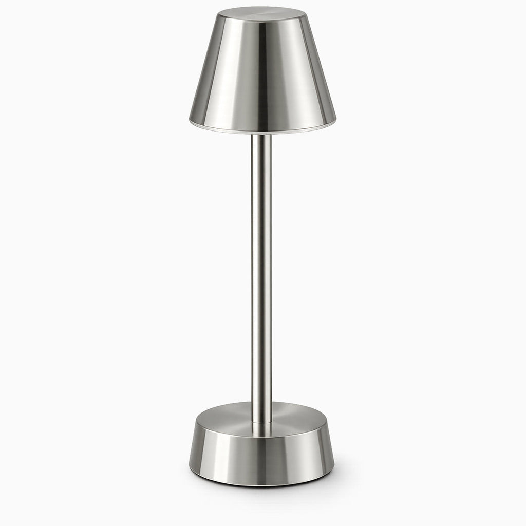 Metal Table Lamp – Cordless LED Mood Light, Empire Shade, IP65 Waterproof