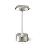Metal Table Lamp – Cordless LED Mood Light, Flat Disc Shade, IP65 Waterproof
