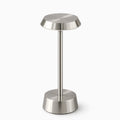 Metal Table Lamp – Cordless LED Mood Light, Flat Disc Shade, IP65 Waterproof