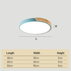 Colourful Round LED Ceiling Light – Acrylic Diffuser