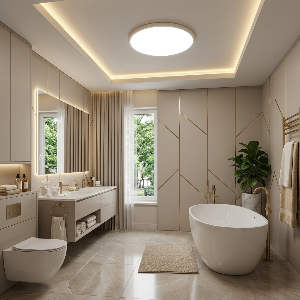 Minimalist Round LED Ceiling Light – Slim Flush Mount for Bedroom, Living Room & Kitchen
