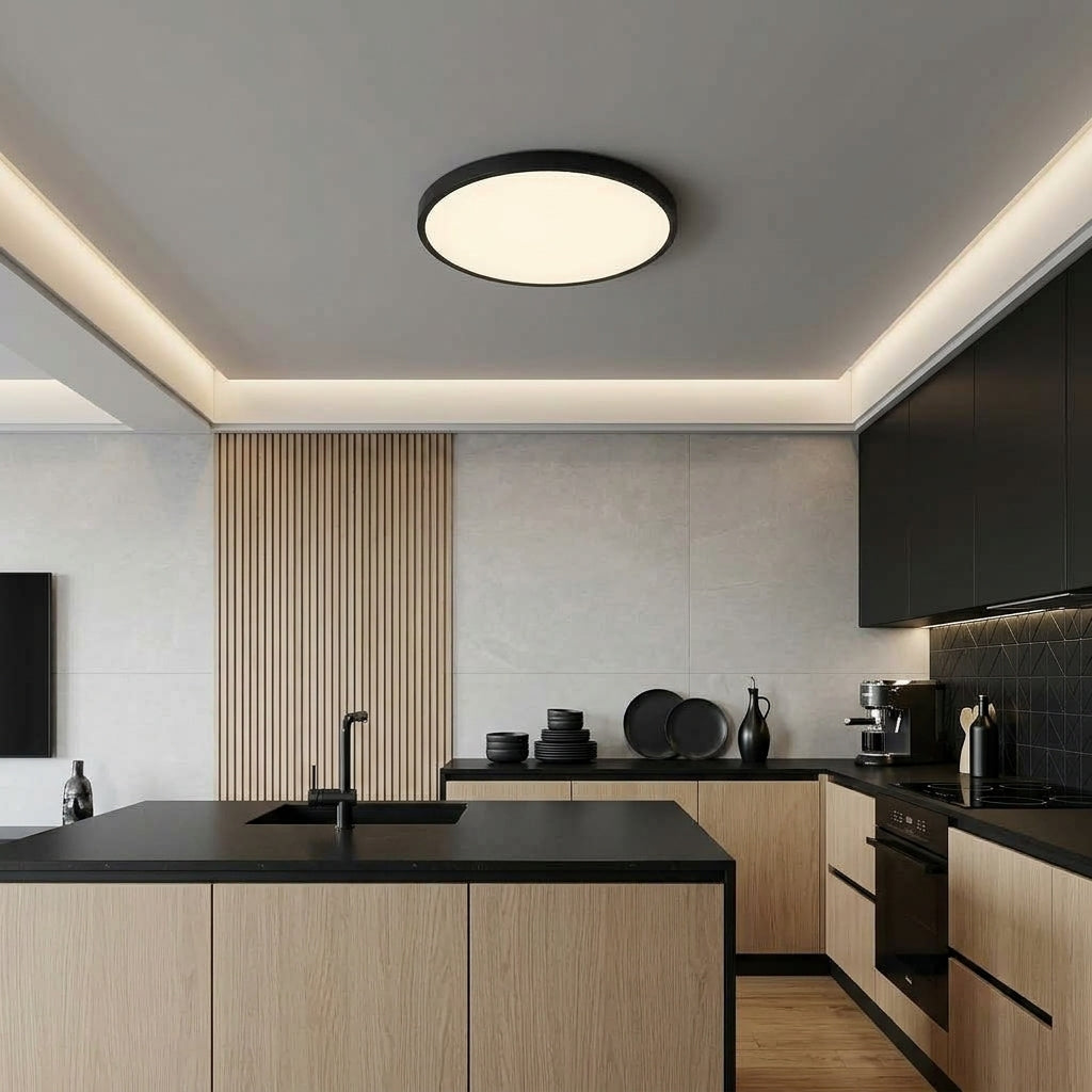 Minimalist Round LED Ceiling Light – Slim Flush Mount for Bedroom, Living Room & Kitchen