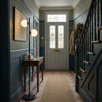 Brass Floor Lamp – Two Frosted Glass Globes, LED Bulbs Included
