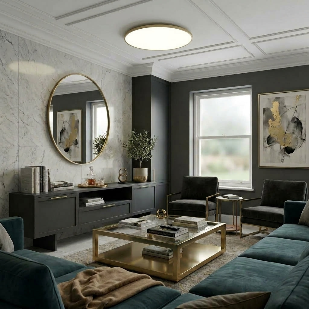 Minimalist Round LED Ceiling Light – Slim Flush Mount for Bedroom, Living Room & Kitchen