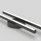 Modern Aluminium Long Strip Semi Flush Mount LED Ceiling Light For Living Room