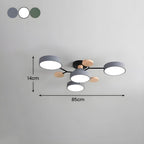 Round LED Ceiling Light – 4 to 7 Light Heads, Iron & Acrylic