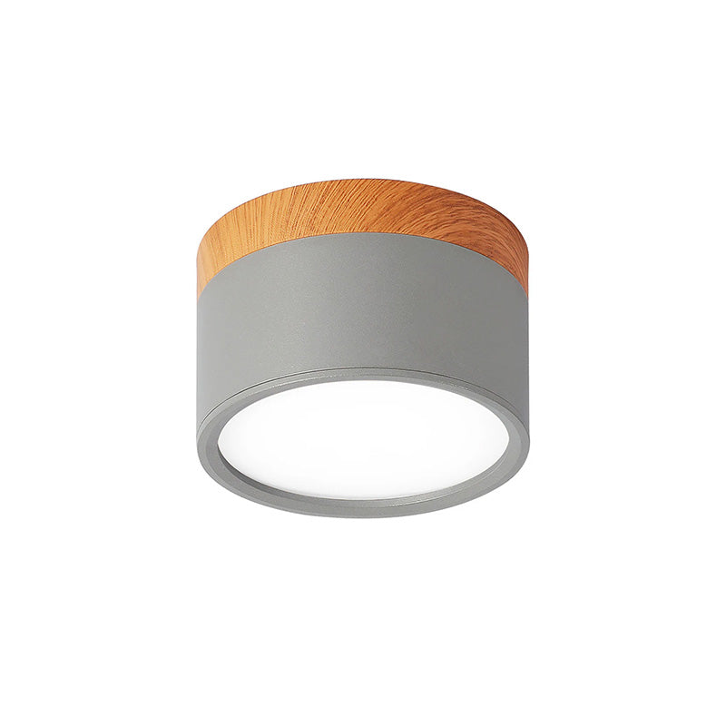 Small Cylinder Flush Ceiling Light – Aluminium, 2 Sizes (5W/7W)