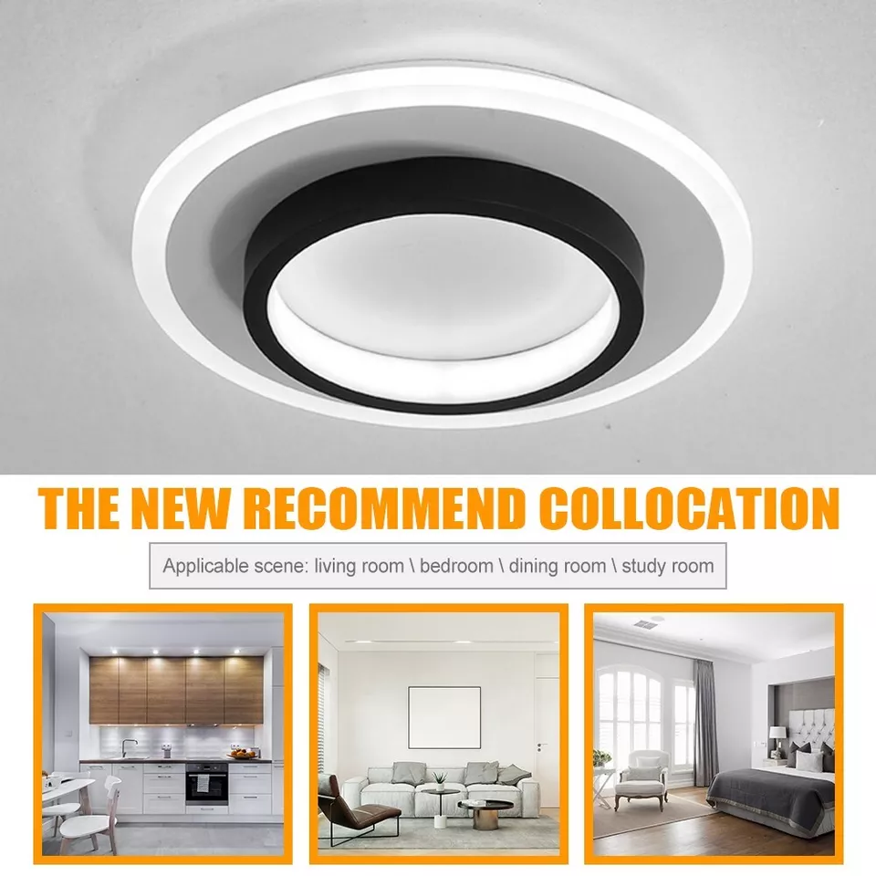 Round Slim LED Flush Ceiling Light – 21cm or 24cm, 10W/20W